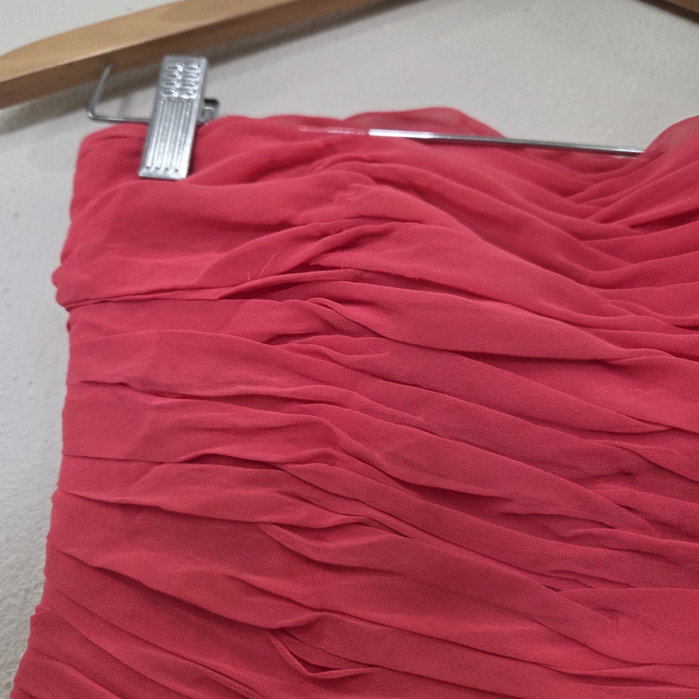 Victor Costa Coral Strapless Dress - Picture 5 of 14